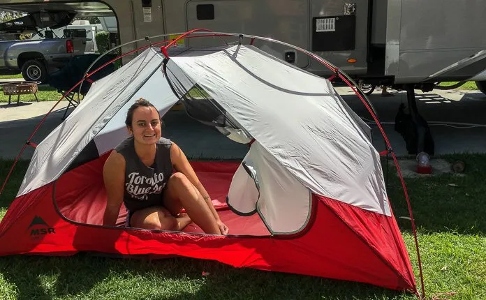 My First Time Visiting California - Outsidevibes MSR Elixer Tent