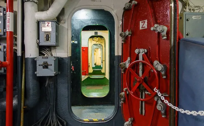 Visiting the USS Midway - Outsidevibes The USS Midway Bulkhead