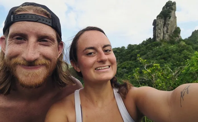 Couple Hiking Rarotonga Needle