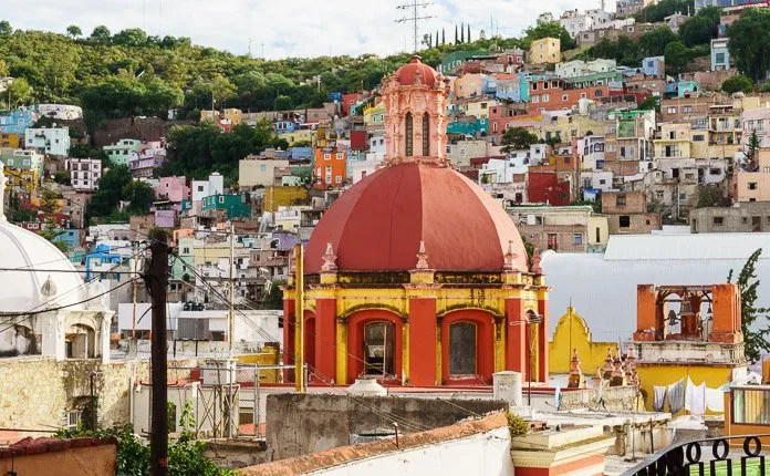 Guanajuato City Buildings Mexico