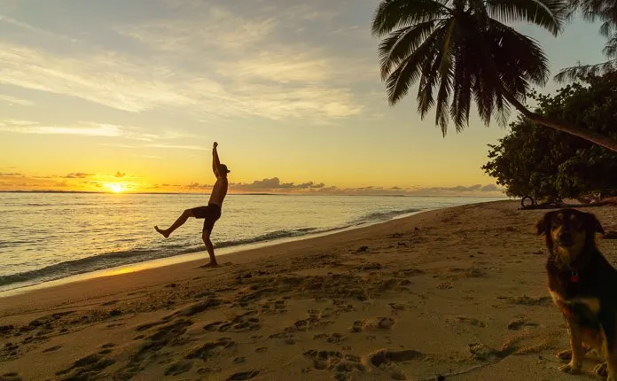 Sunset on Rarotonga Beach
