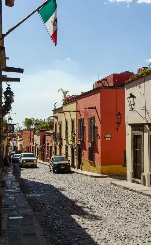 San Miguel de Allende painted streets Mexico