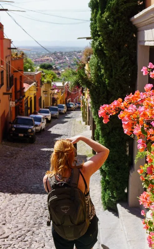 San Miguel de Allende painted streets Mexico