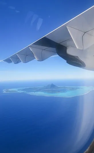 Flying over French Polynesia