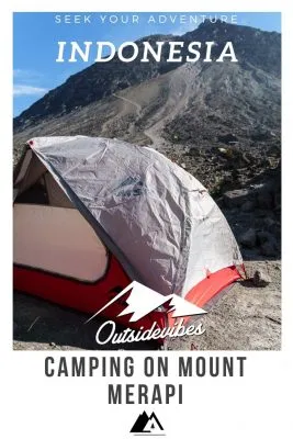 Camping on Mount Merapi Java Indonesia