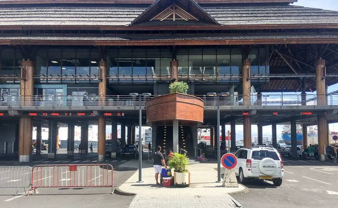 Backpacking the Society Islands on a Budget - Outsidevibes Papeete ferry terminal