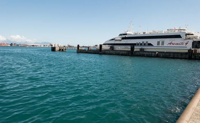 Backpacking the Society Islands on a Budget - Outsidevibes Aremiti ferry Papeete