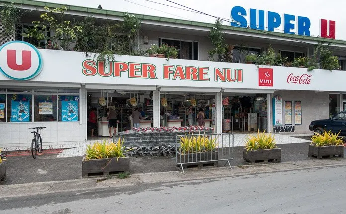 Backpacking the Society Islands on a Budget - Outsidevibes Fare Grocery store Huahine