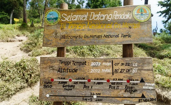 Hiking Mount Merapi Java Indonesia