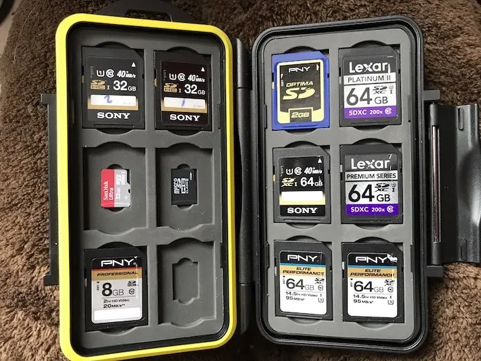 SD cards and traveling