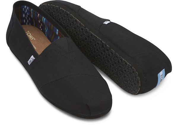 Toms Mens Black Canvas Shoes