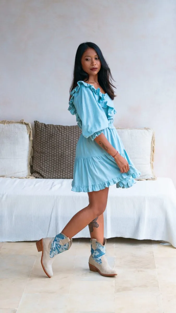 Coconut Milk Clothing scaled | Adventure Photographer Portfolio beautiful model in light blue sundress