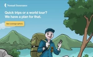 Travel insurance image showing coverage plans for digital nomads